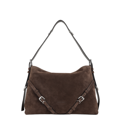 Medium Voyou Shoulder Bag Ebony Brown - Image 2