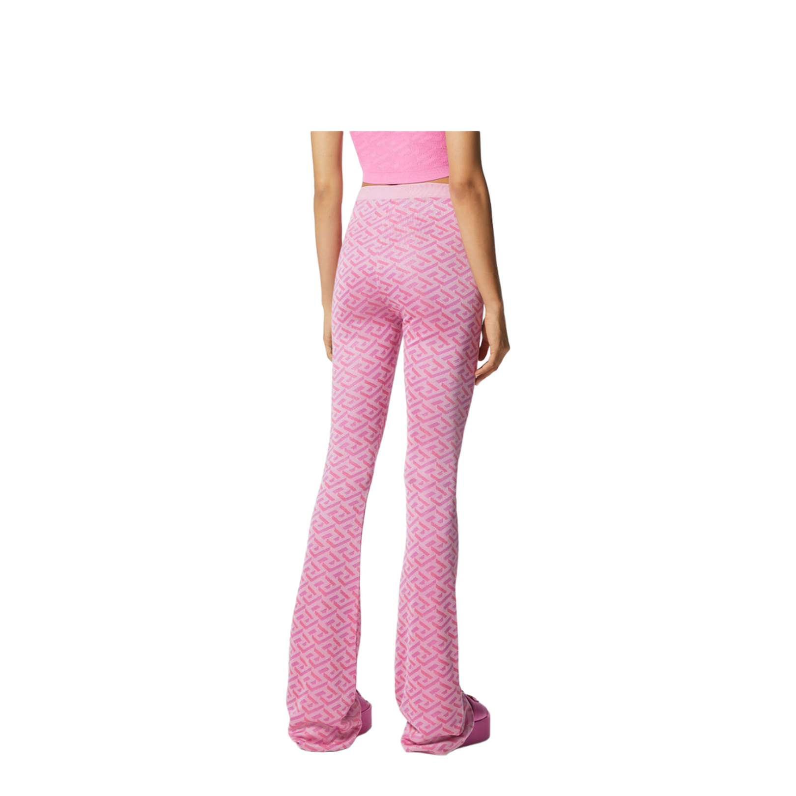 23 SS Jacquard Pants with Greek Print - Image 4