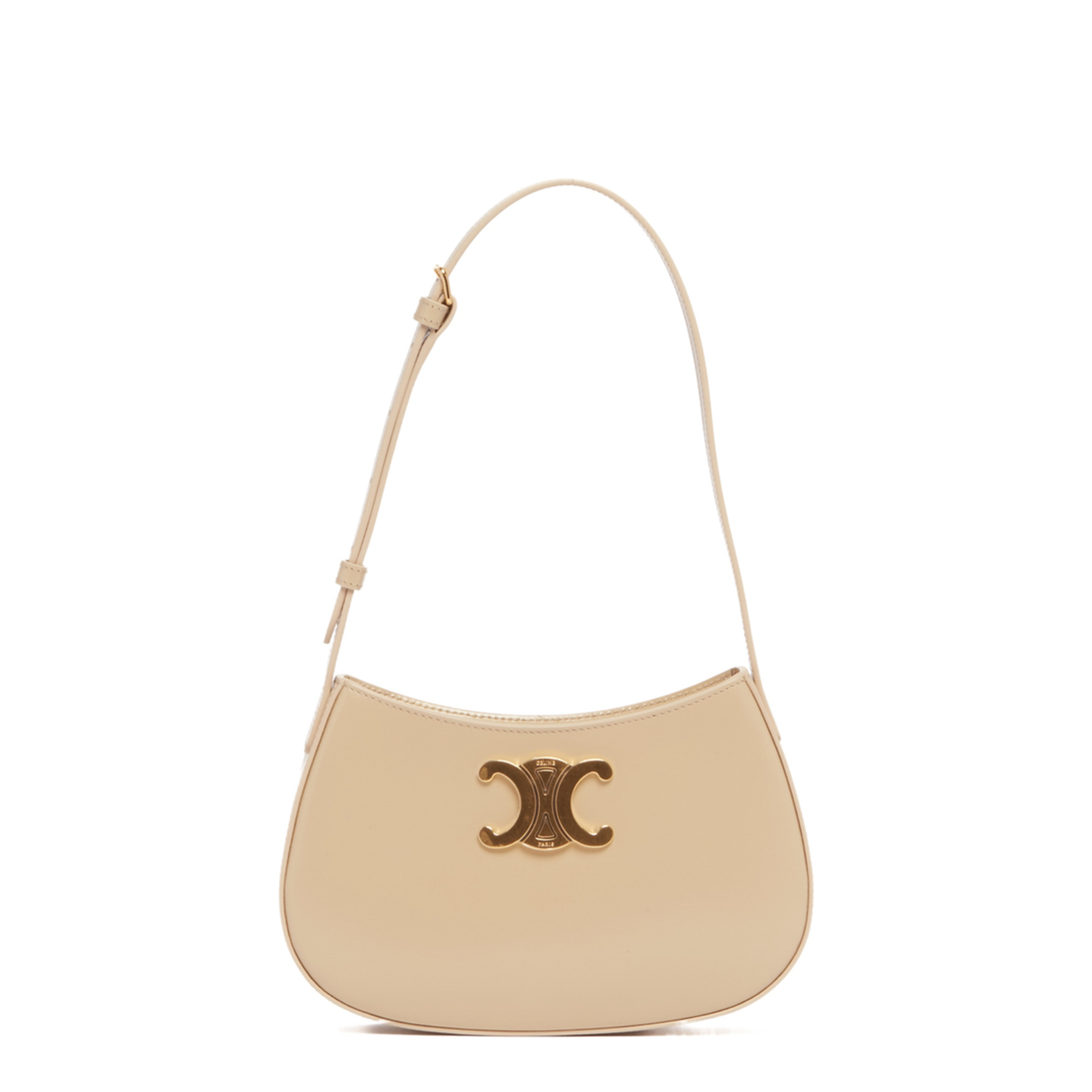 Medium Tilly Bag in Shiny Calfskin - Beige - Image 1