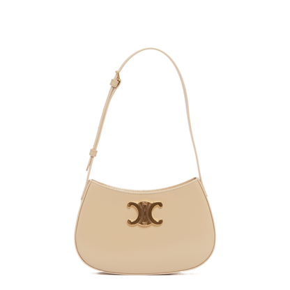 Medium Tilly Bag in Shiny Calfskin - Beige - Image 1