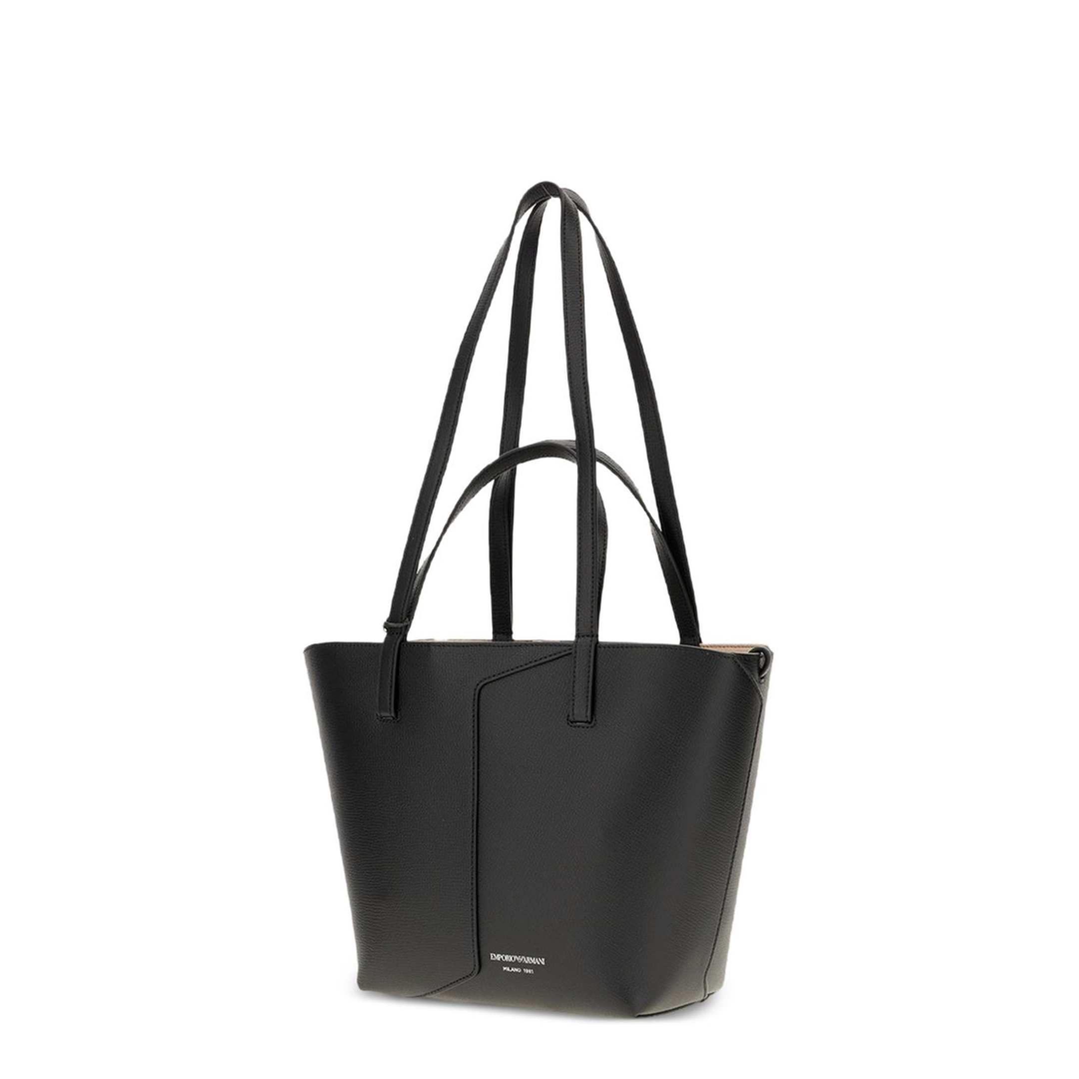 Leather Shopper Bag - Black - Image 1