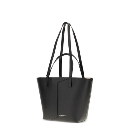 Leather Shopper Bag - Black - Image 1