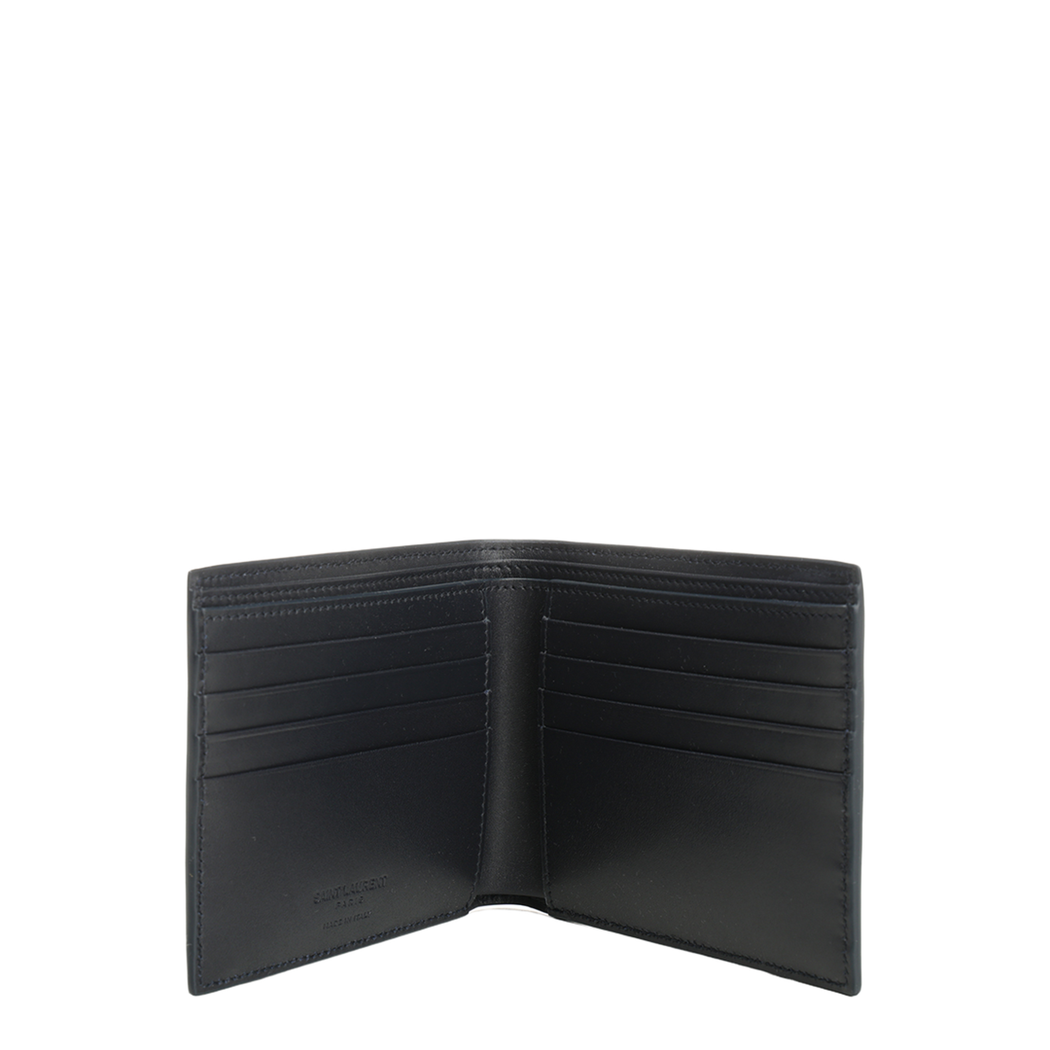 East/West Wallet in Smooth Calfskin Leather - Midnight Blue - Image 4