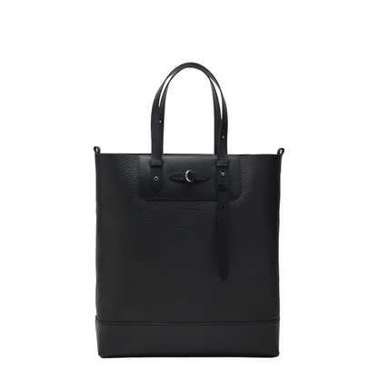 Calfskin Shopping Bag - Black - Image 2