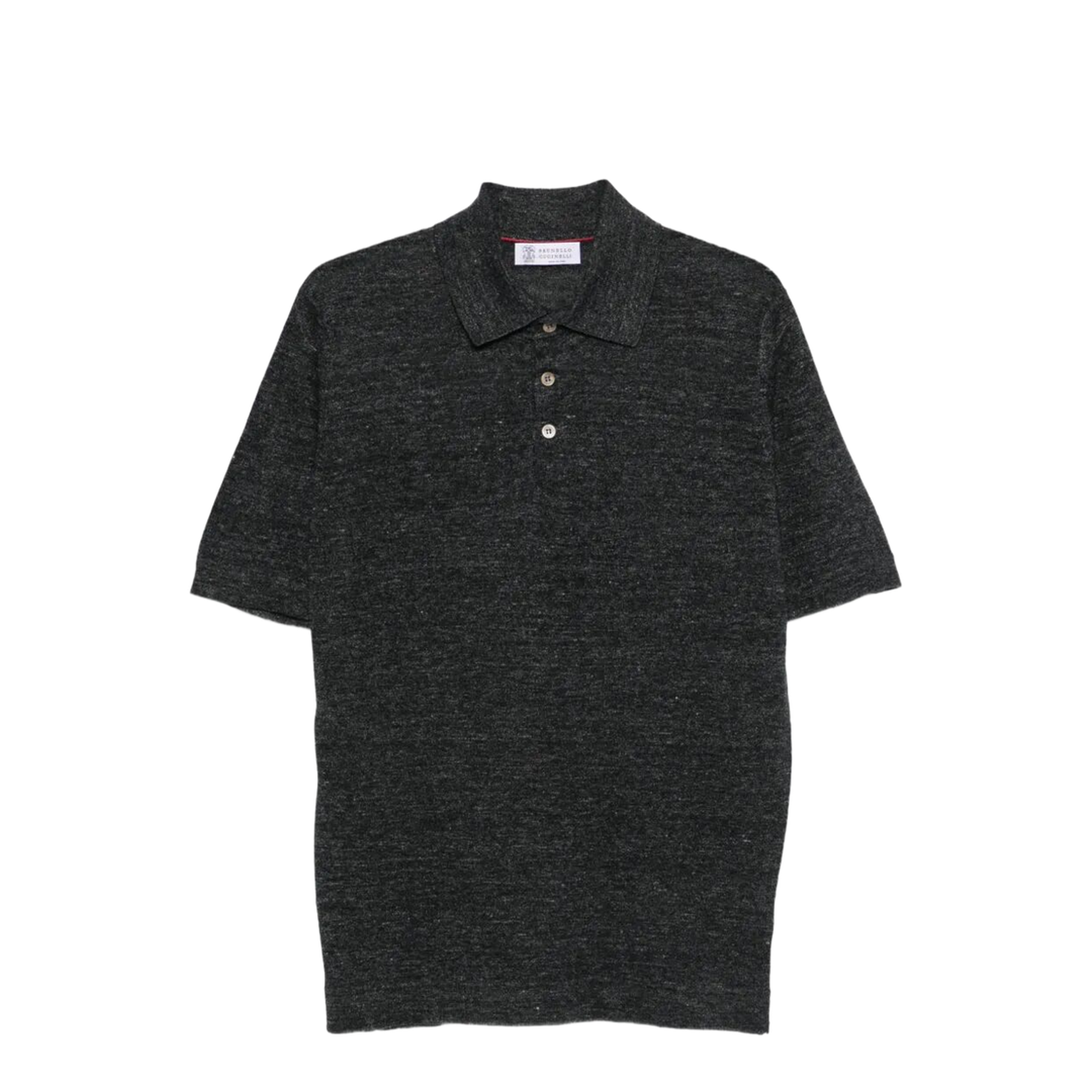Linen and Cotton Knit Polo - Image 1