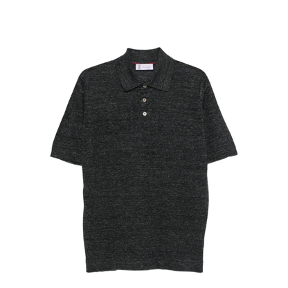 Linen and Cotton Knit Polo - Image 1