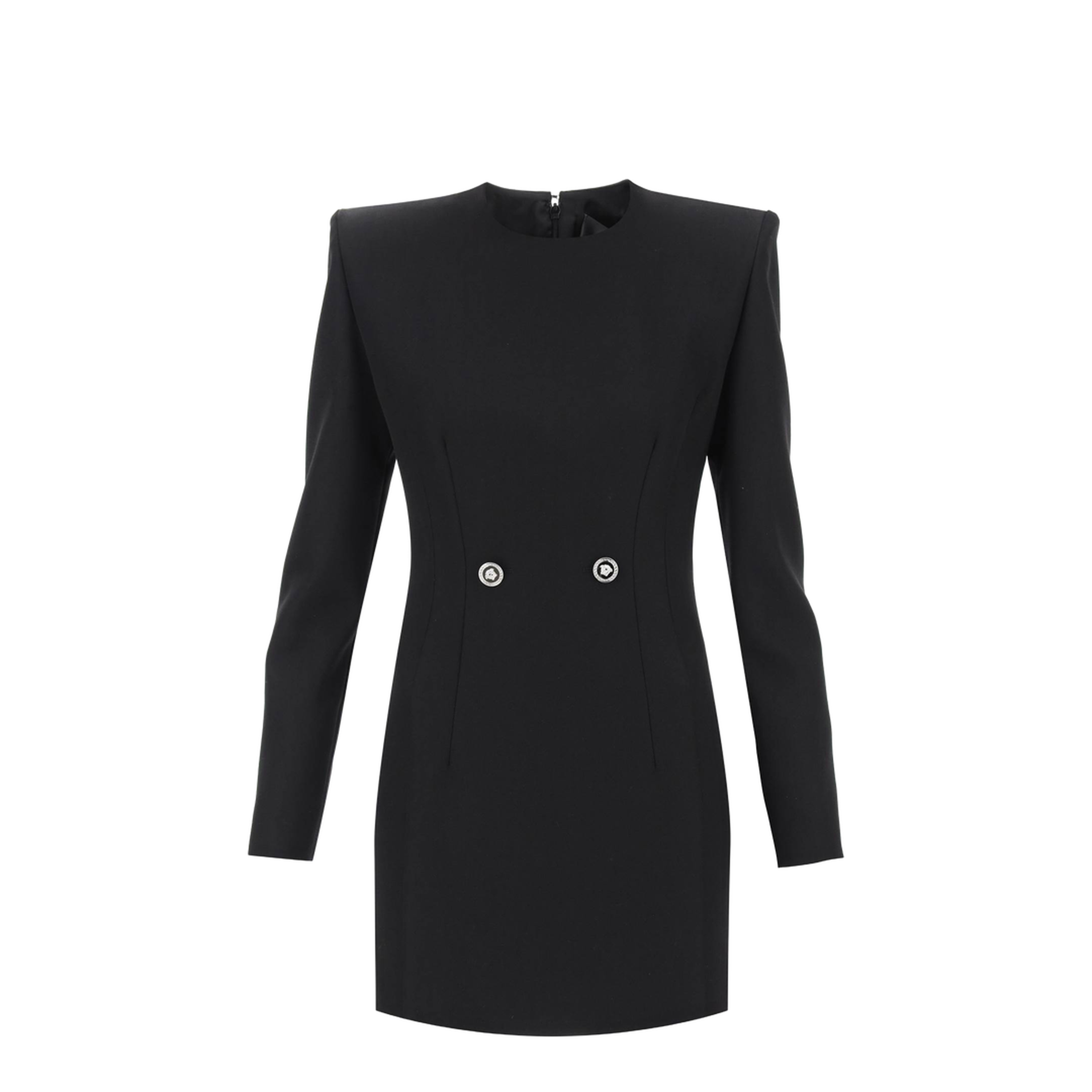 Mini Grain De Poudre Dress In Black - Image 1