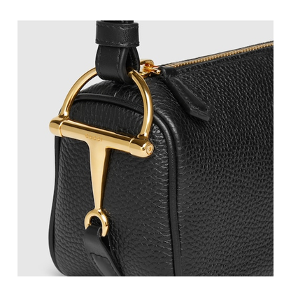 Half Horsebit Mini Bag in Black Leather - Image 5