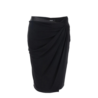 Stretch Viscose Midi Skirt - Image 1