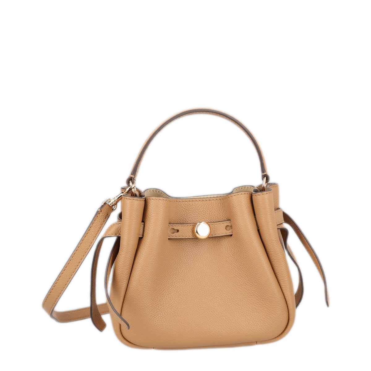 Romy Mini Pebbled Leather Crossbody Bag - Tiramisu - Image 1