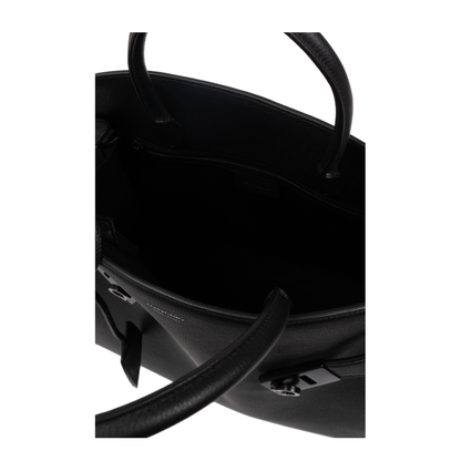 Hug Leather Tote Bag - Black - Image 5