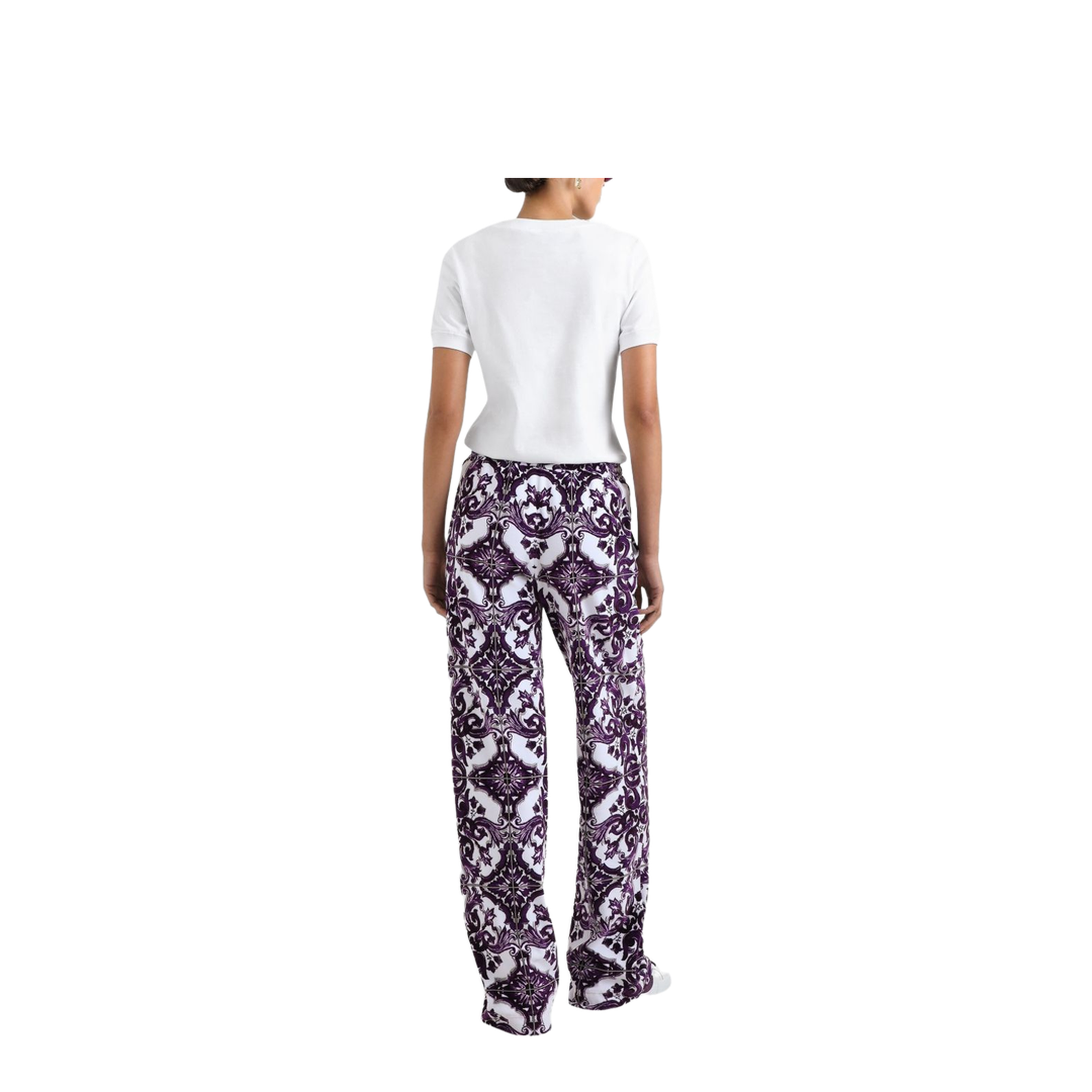 Short-sleeved Cotton T-Shirt in White - Image 2