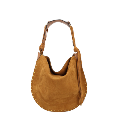 Oskan Suede Calfskin Hobo Bag - Cognac - Image 2
