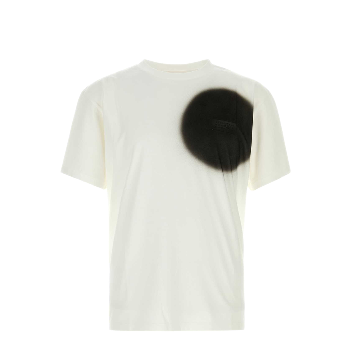 White T-Shirt With Spray Print - Image 1