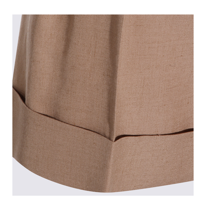 Biscuit Viscose Blend Shorts - Image 5