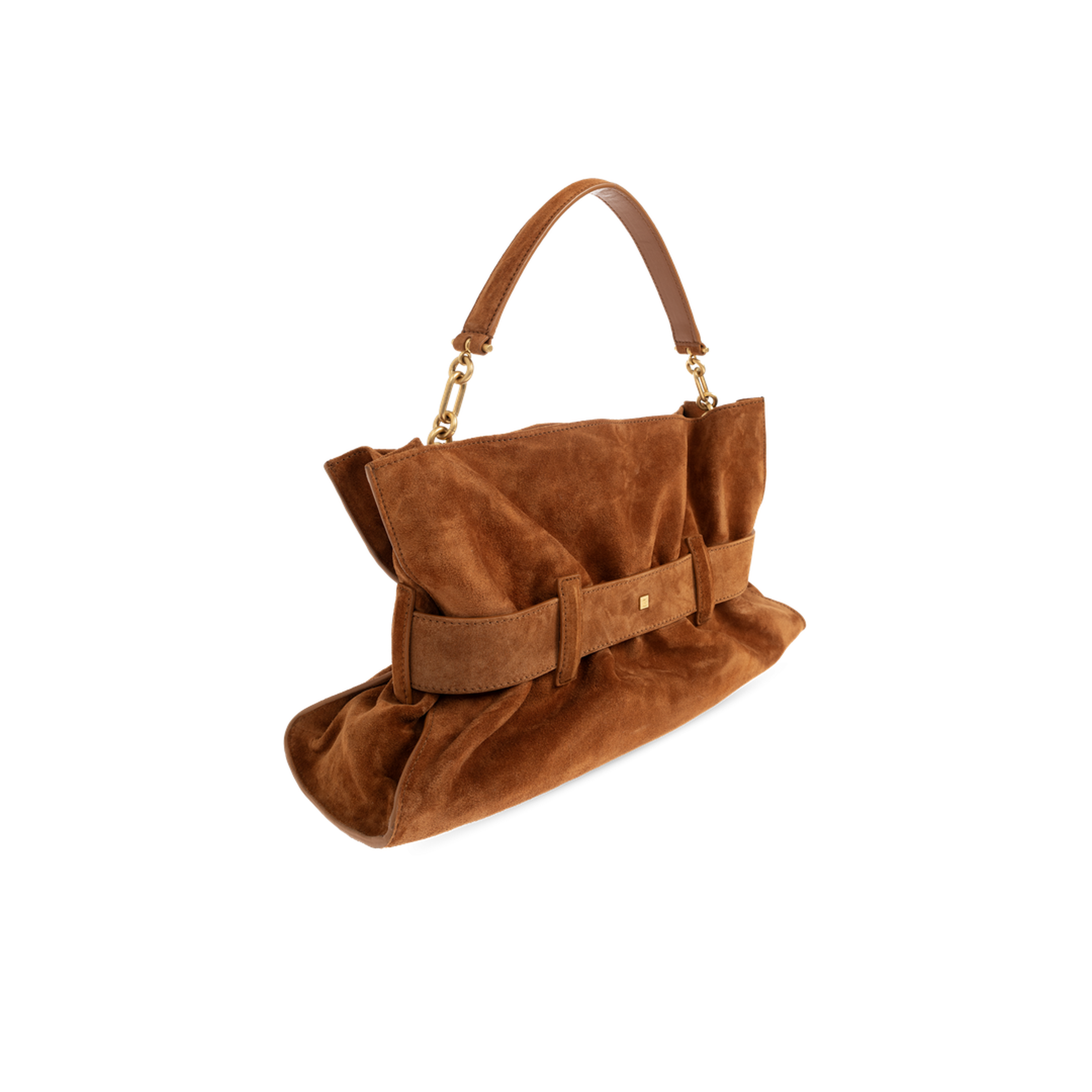 Anthem Medium Suede Leather Handbag - Brown - Image 4