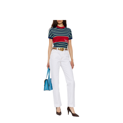 T-Shirt with Striped Pattern - Image 2