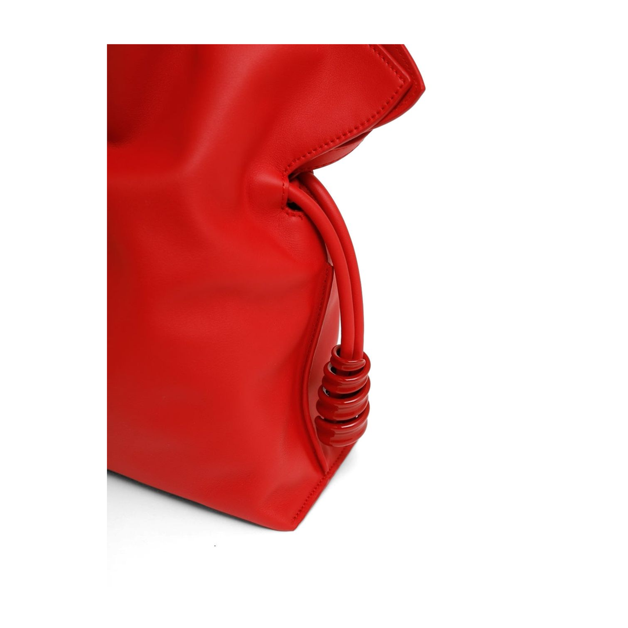 Flamenco Medium Nappa Calfskin Clutch - Scarlet Red - Image 3