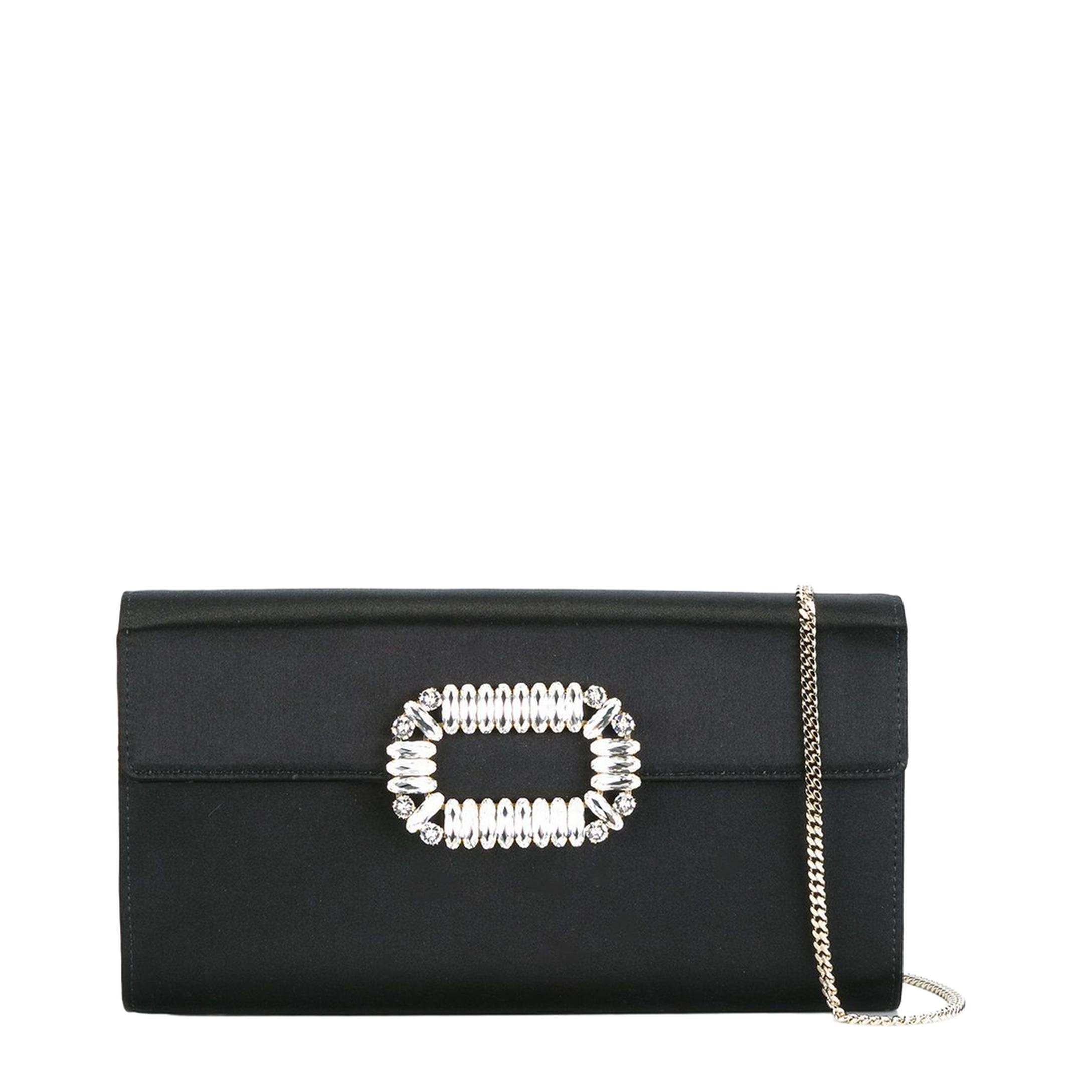 Choc Clutch in Satin - Image 1