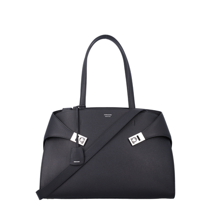 Hug Leather Shoulder Bag Black - Image 1