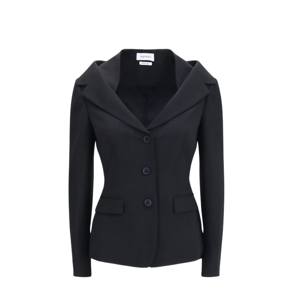 Structured Off Shoulder Jacket With Harness Details - Image 1
