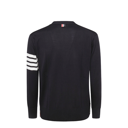 4-Bar Stripe Sustainable V-Neck Cardigan - Image 3