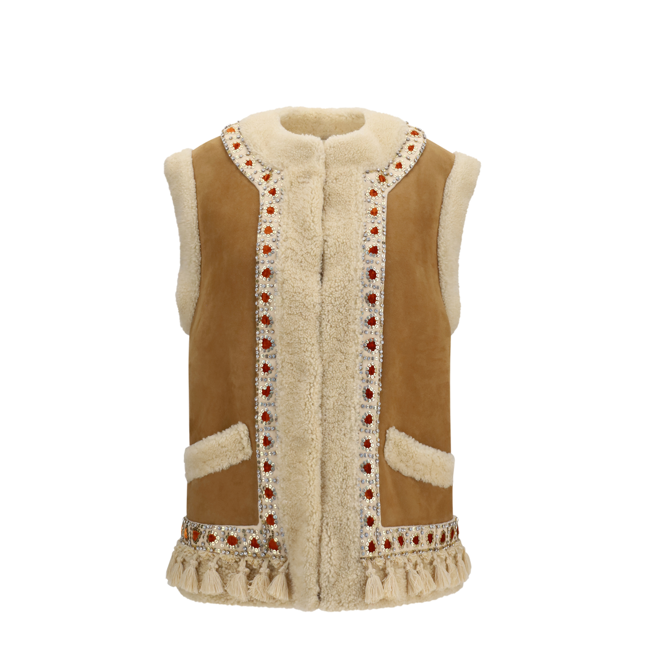 Suede and Fur Vest - Image 1