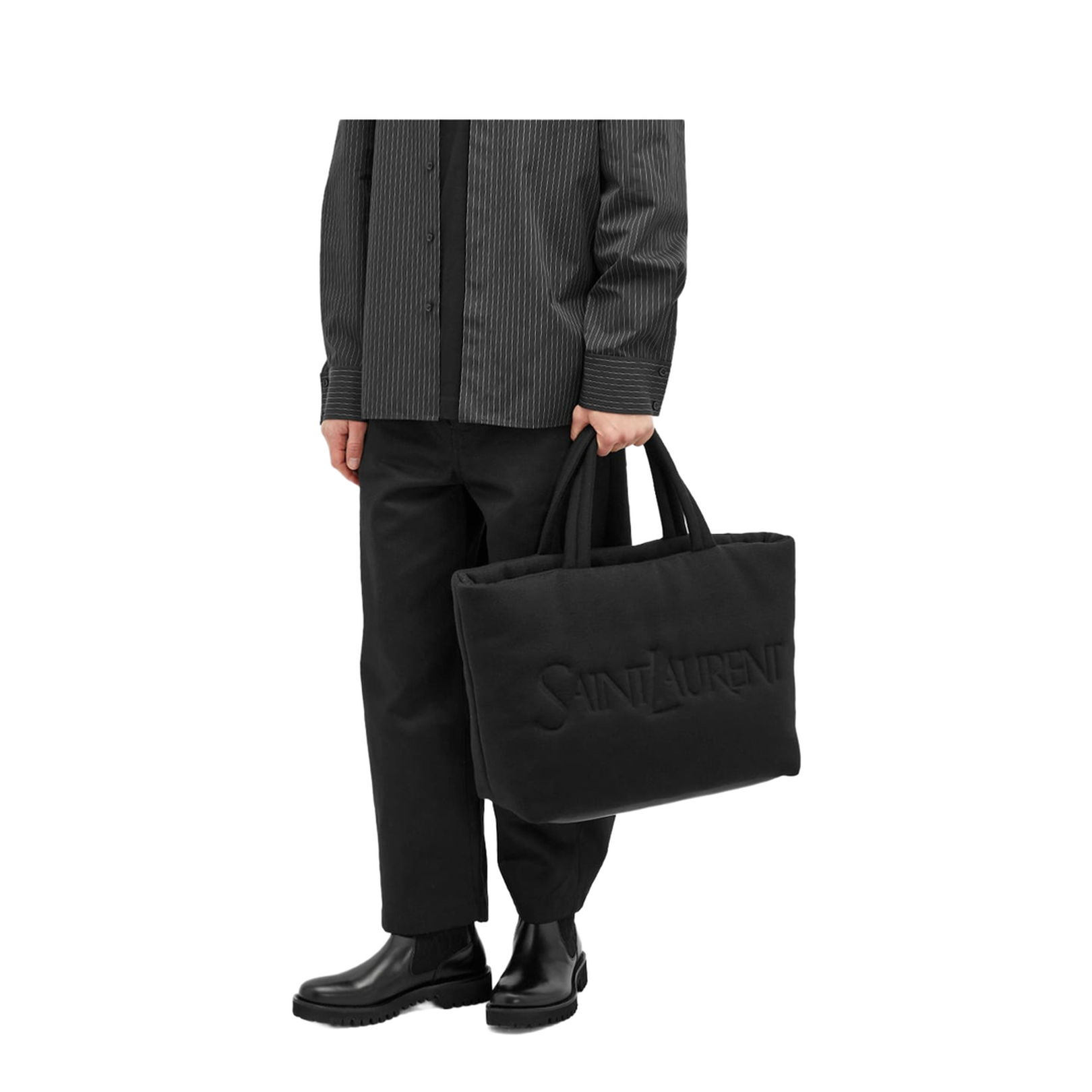 Embossed Wool Tote Bag - Image 4