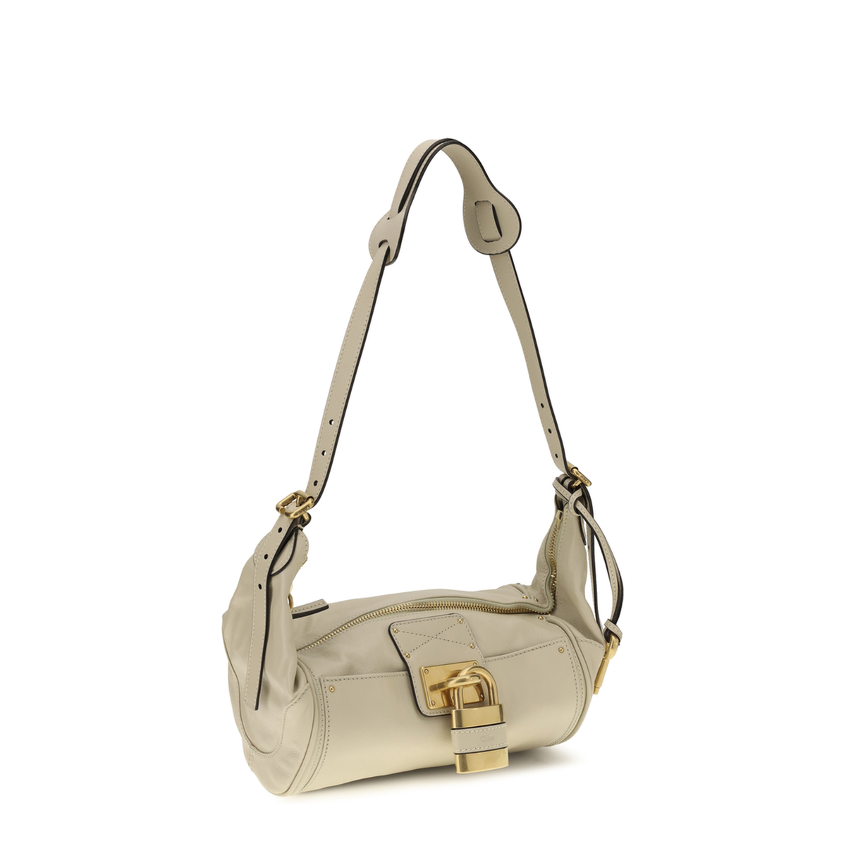 Paddington Small Buffalo Leather Crossbody - Cloudy Cream - Image 2