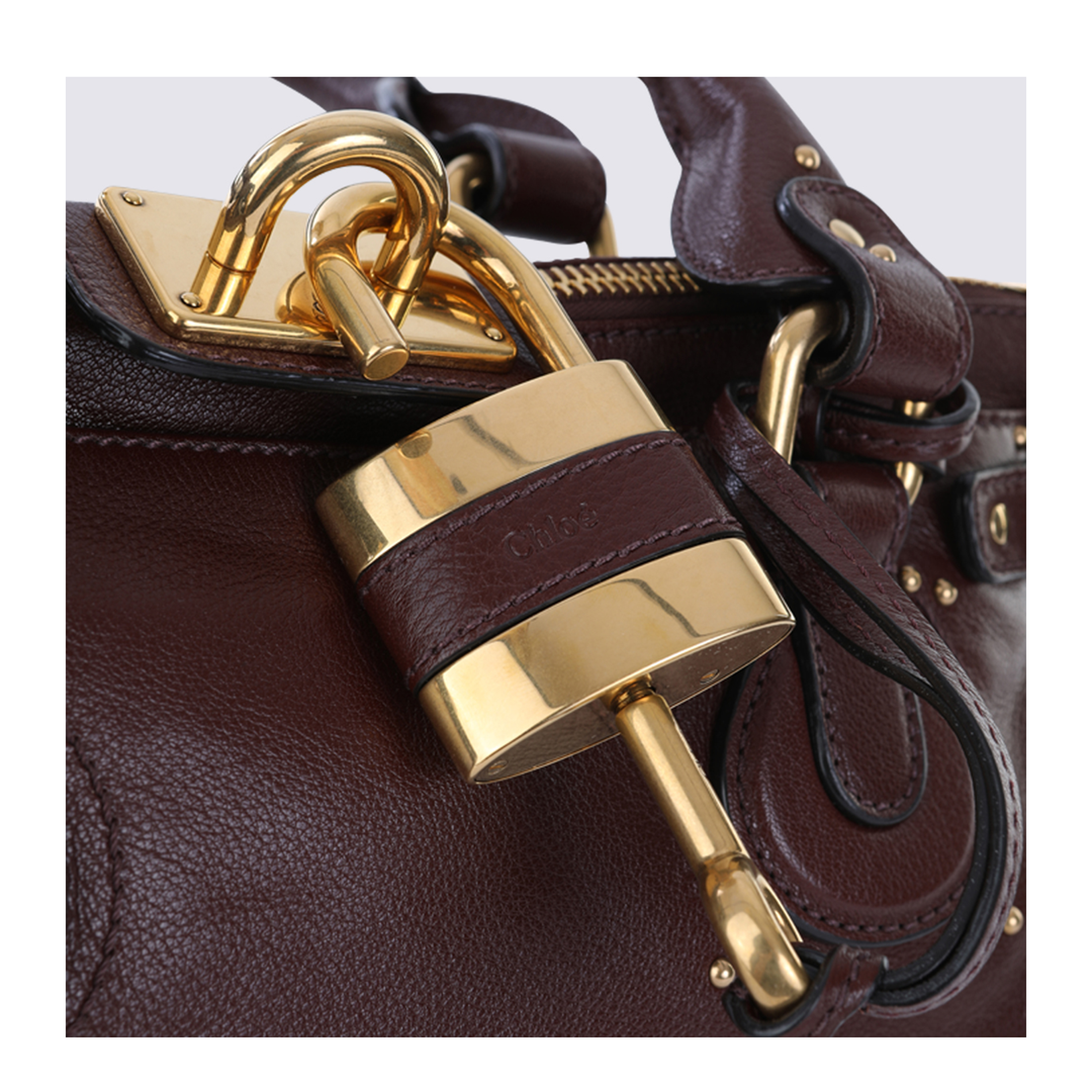 Paddington Buffalo Leather Shoulder Bag - Garnet - Image 7