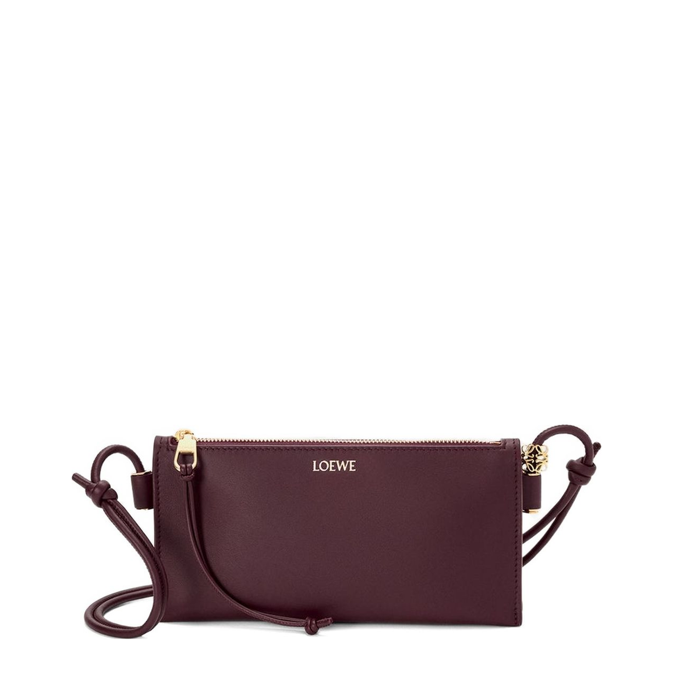 Joya Pouch In Nappa Calfskin - Dark Burgundy - Image 1