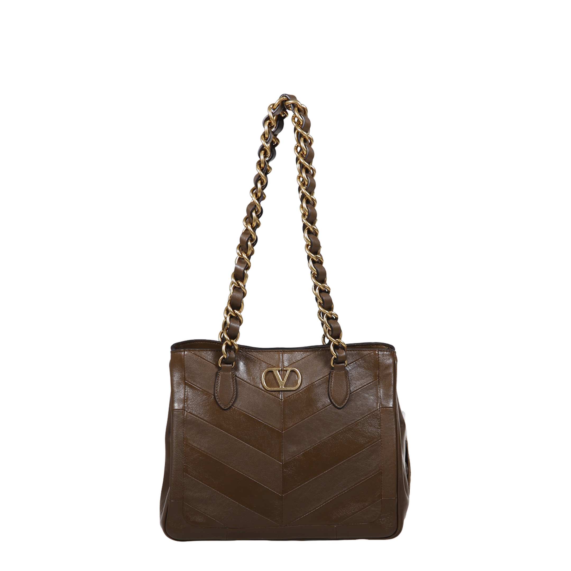 Laseine Small Nappa Leather Shopping Bag - Patchwork Multicolor - Image 5