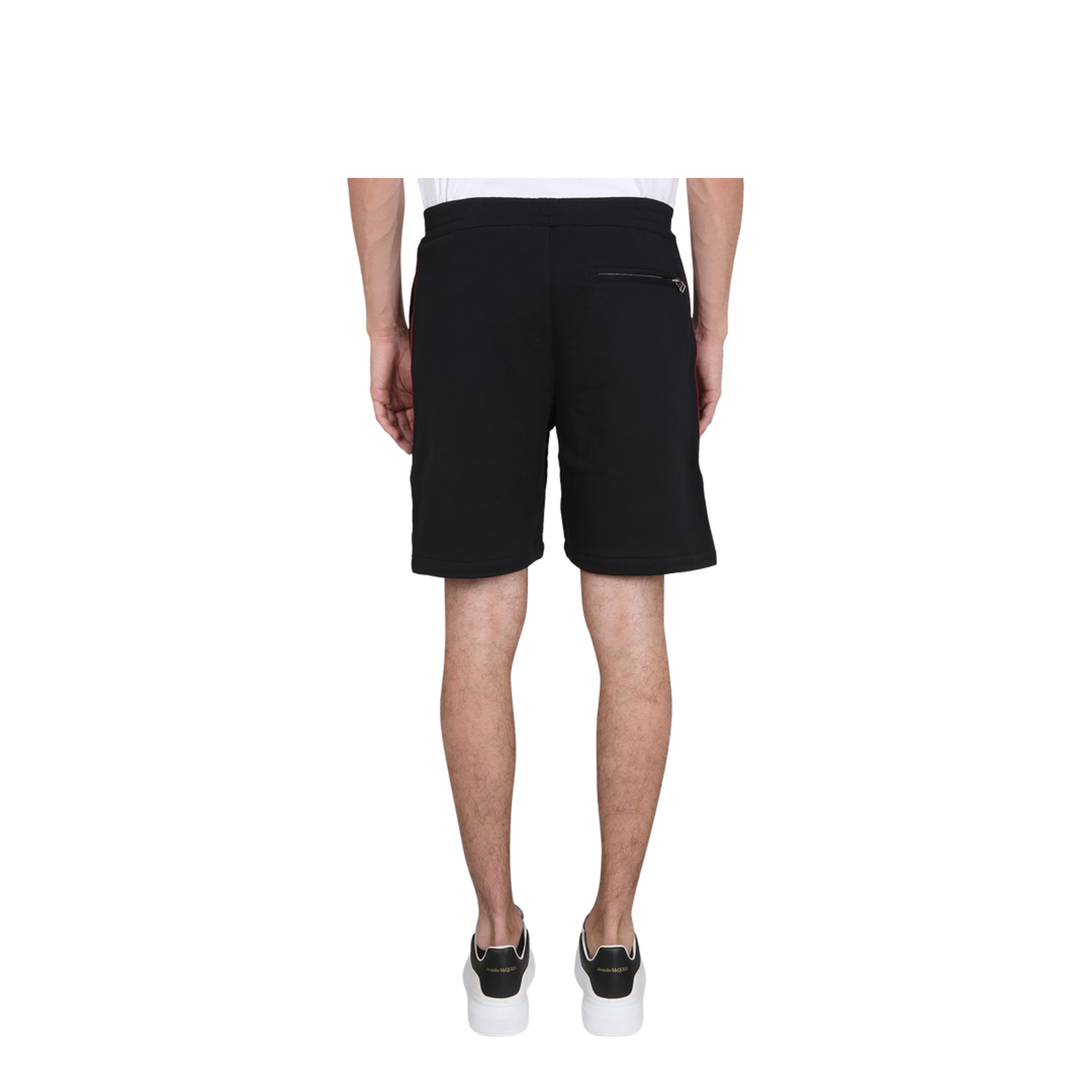 Black Cotton Bermuda Shorts - Image 4