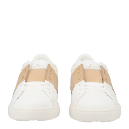 Open Sneaker in Smooth Leather - White - Image 4