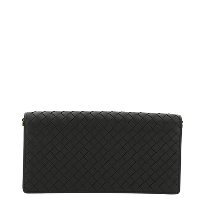 Intrecciato Shoulder Bag Black - Image 1