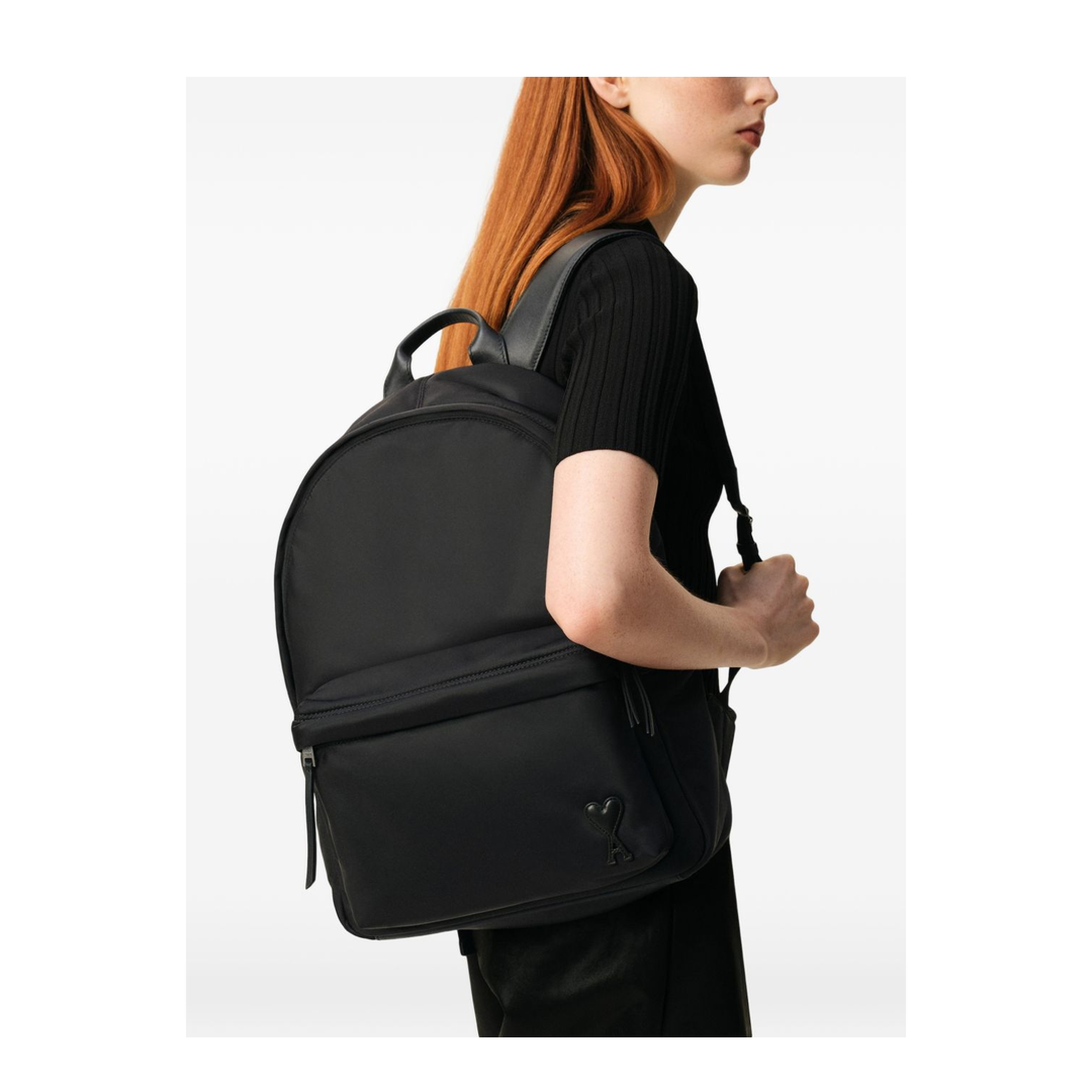 Marcel Nylon Backpack - Black - Image 4
