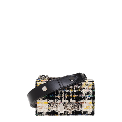 Jewelled Satchel Mini Tweed Crossbody Bag - Image 5