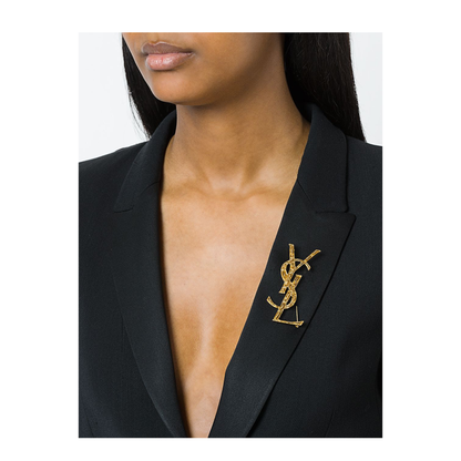 CASSANDRE Crocodile Brooch in Metal in Gold - Image 3