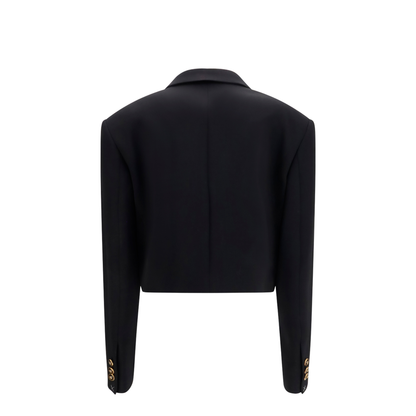 Cropped Wool Blazer - Image 2