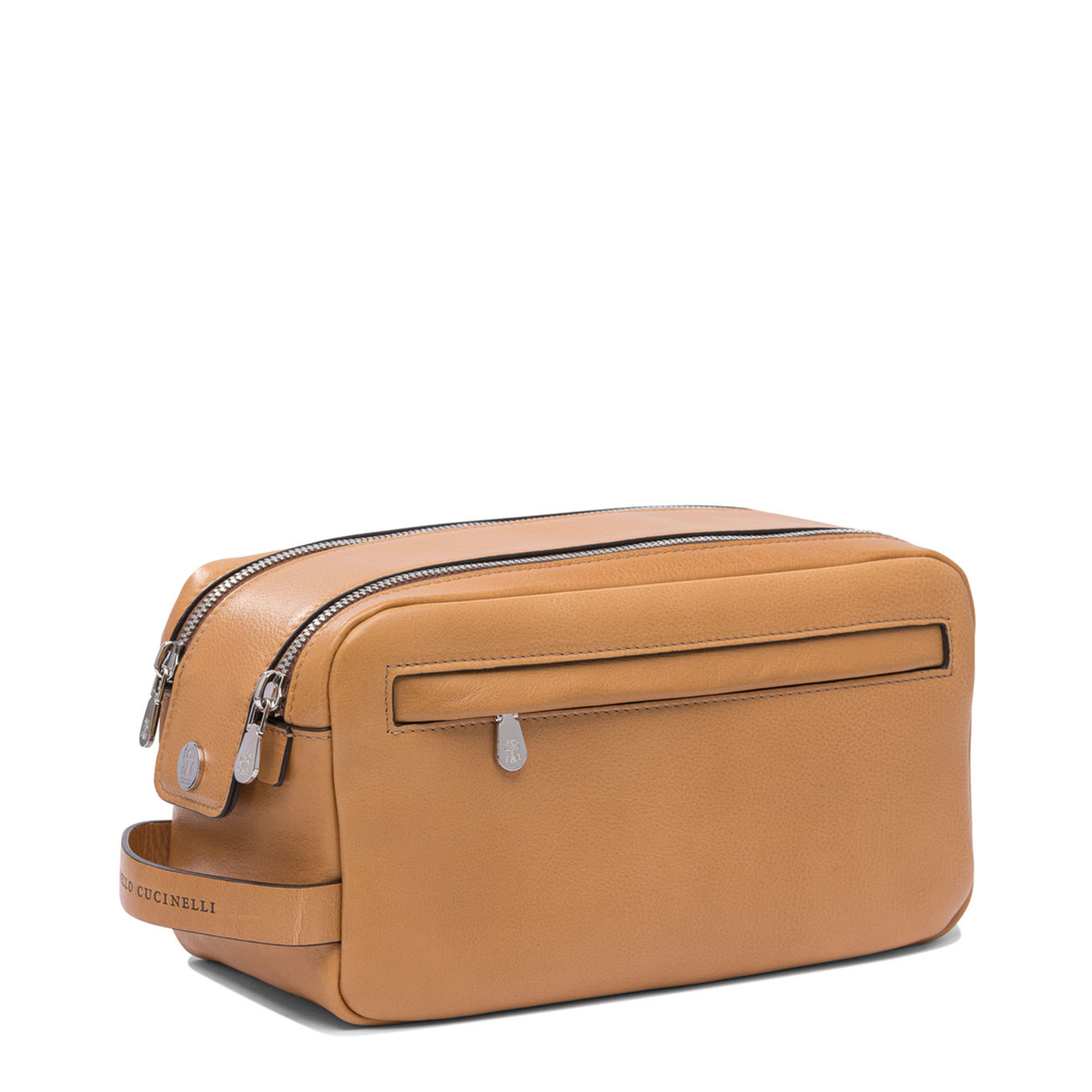 Beauty Case with Double Zipper in Natural - Image 2