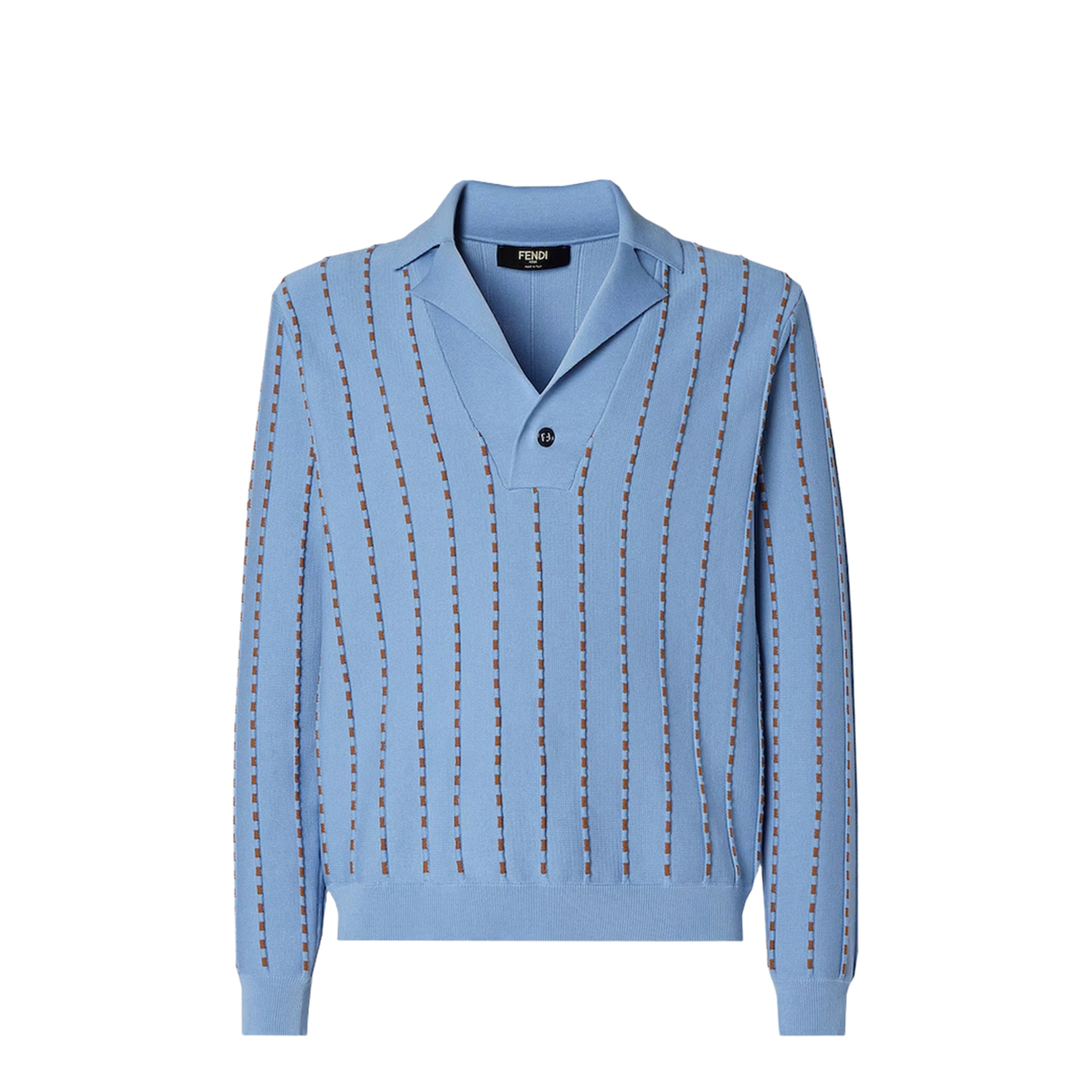 Light Blue Cotton Knit Jumper - Image 1