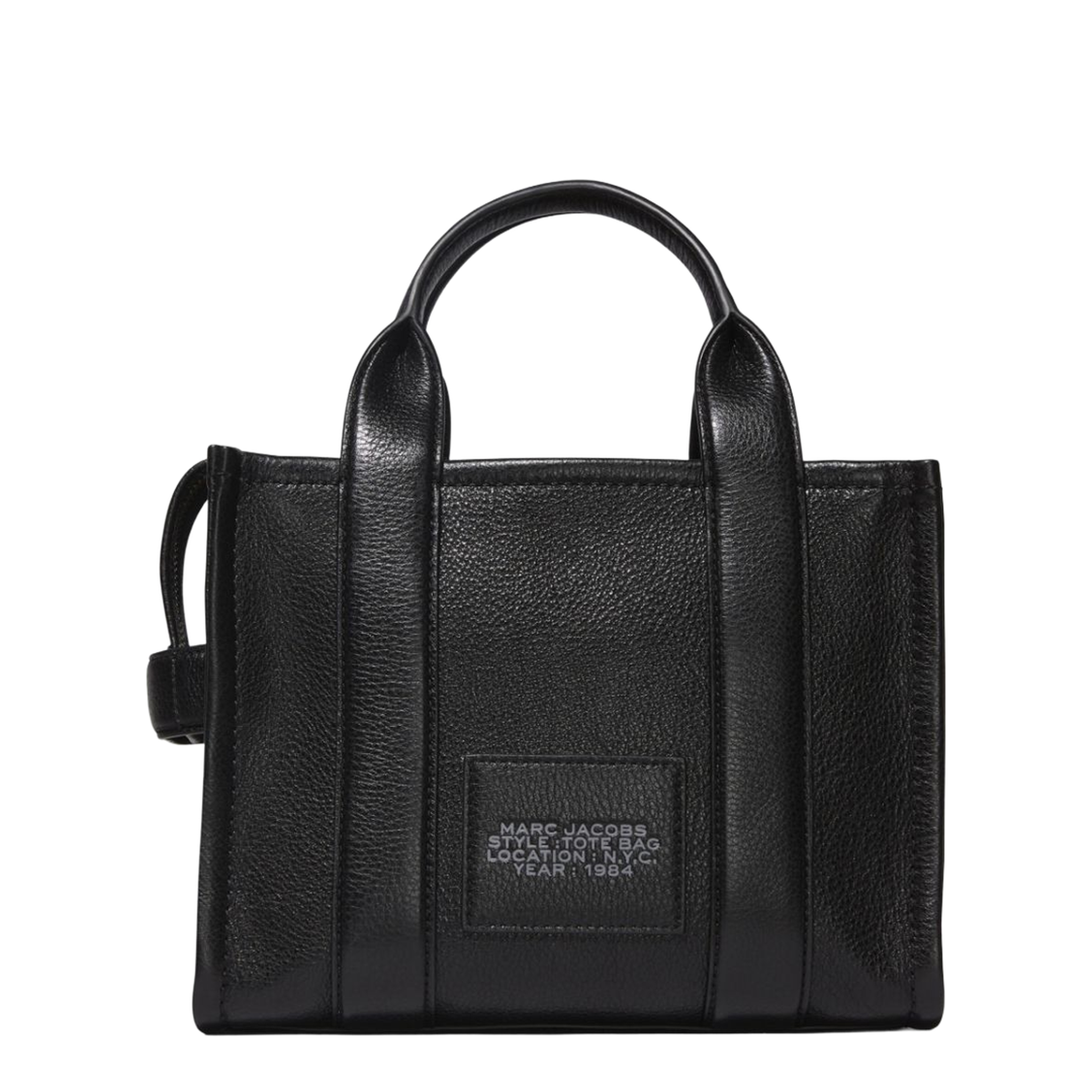 The Small Tote Bag Grainy Leather Bag in Black - Image 6