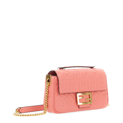 Baguette Chain Midi
Pink Nappa Leather Bag With FF Motif - Image 2