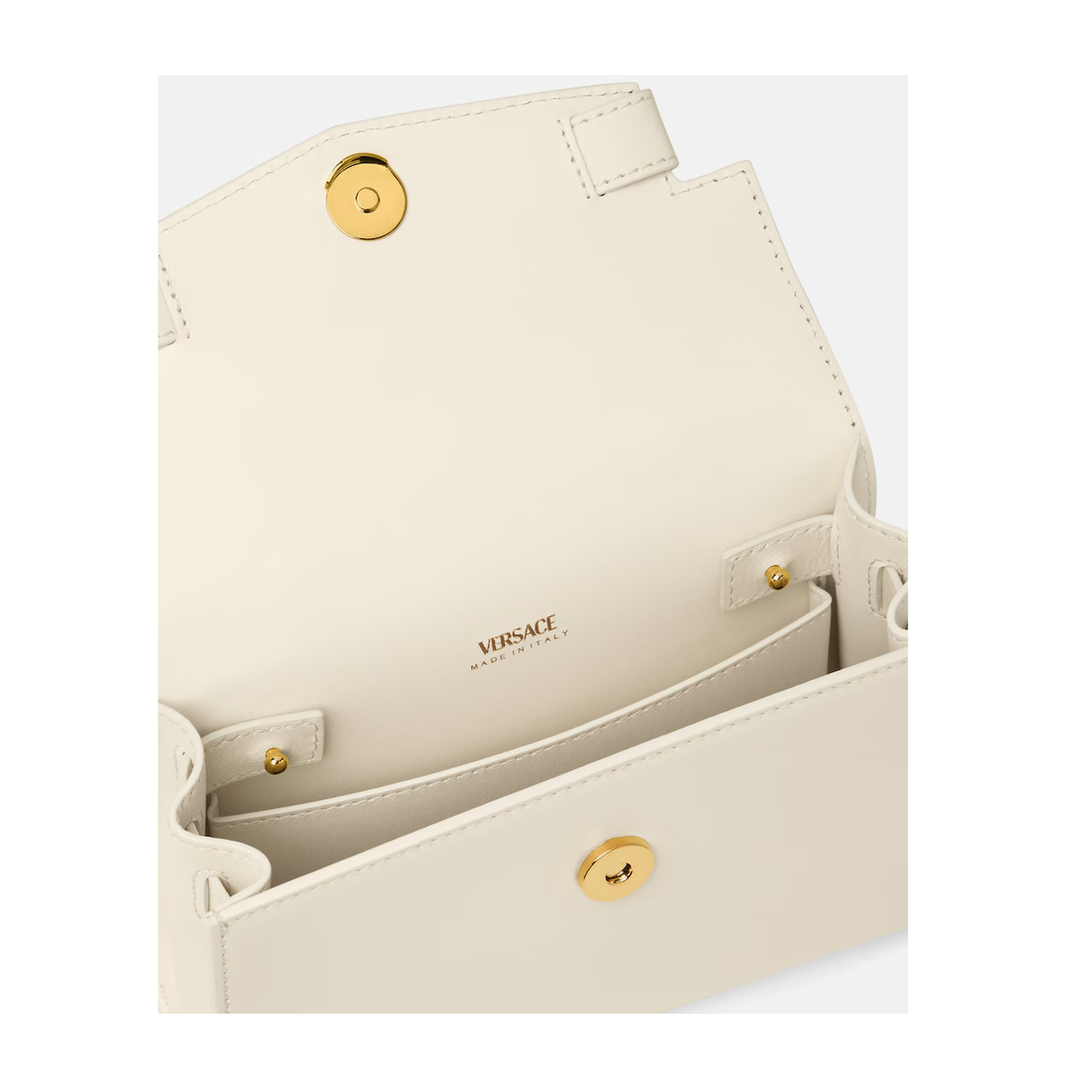 '95 Leather Handbag - White/Gold - Image 4