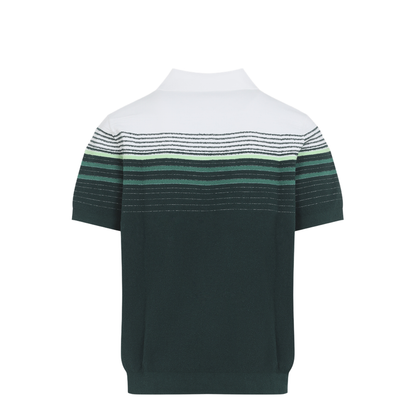 Boucle Stripe Knitted Polo - Image 4