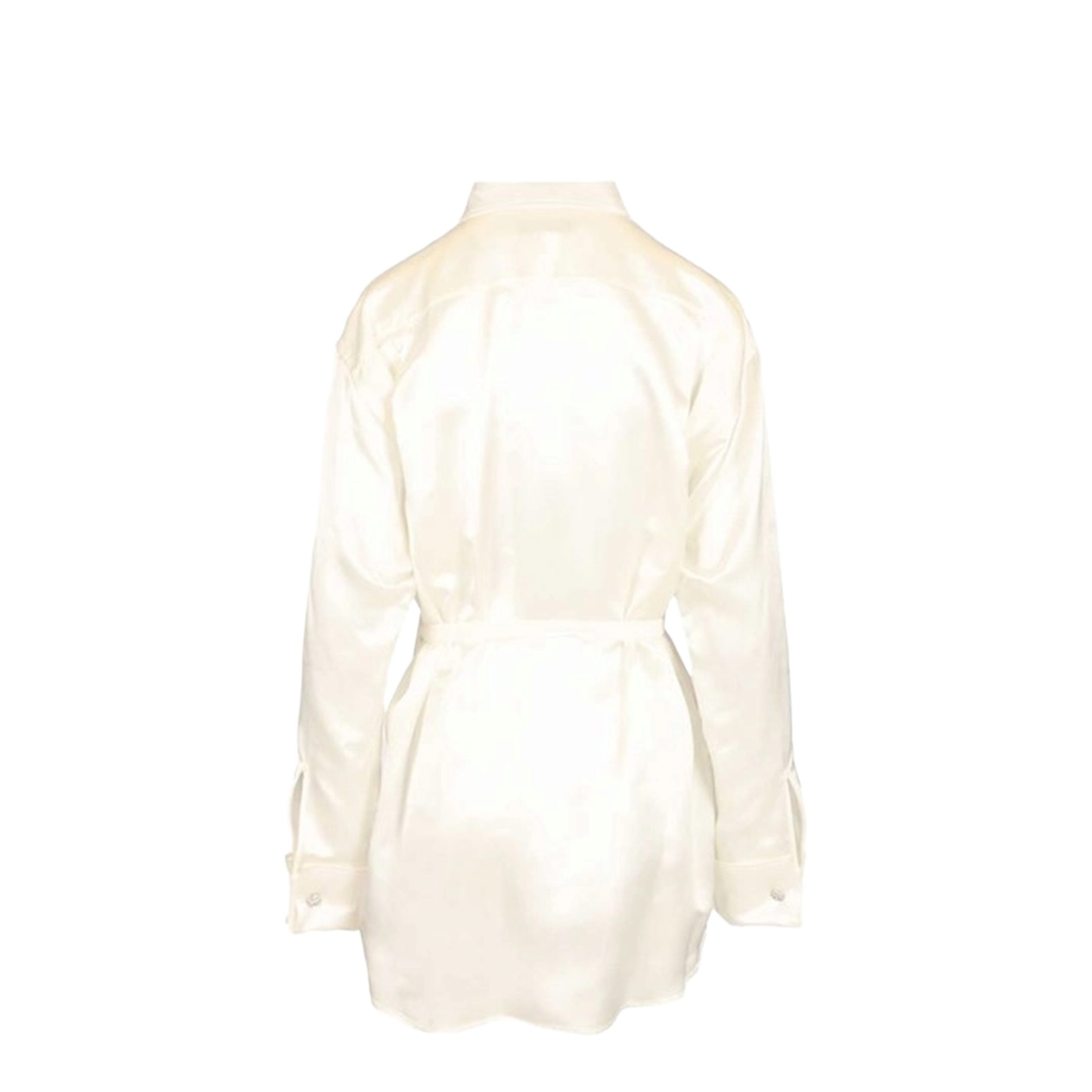 Wrap Shirt in Ivory - Image 3