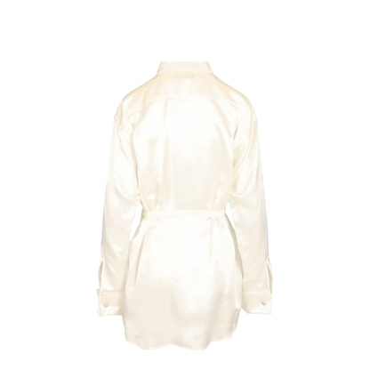 Wrap Shirt in Ivory - Image 3