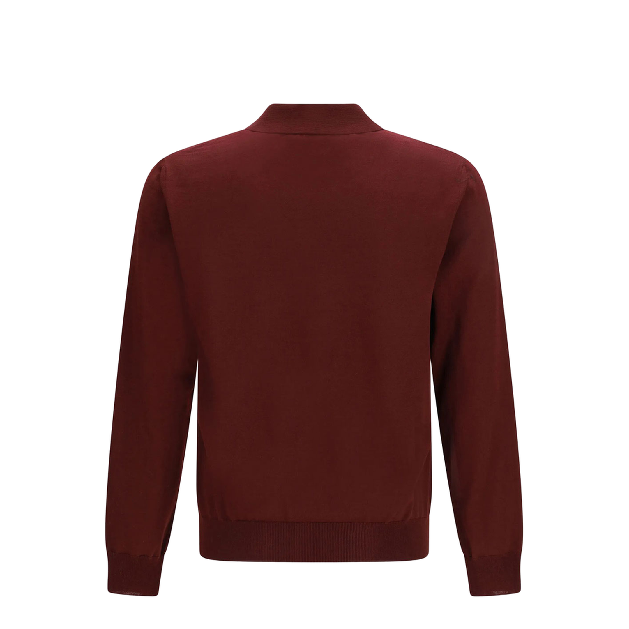 Wool Polo with Vlogo Embroidery - Image 2