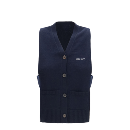Cashmere Cardigan Vest - Image 1