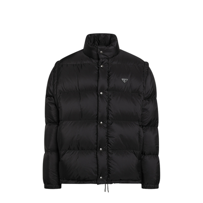 Black Convertible Re-Nylon Down Jacket - Image 1